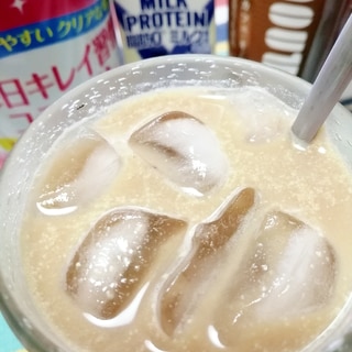 アイス☆美肌ミルクプロテインカフェオレ♪